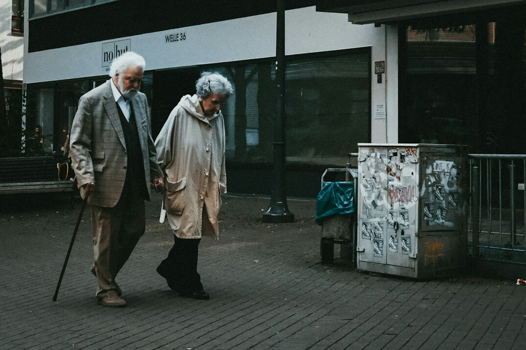 elderly couple discussing retirement plans